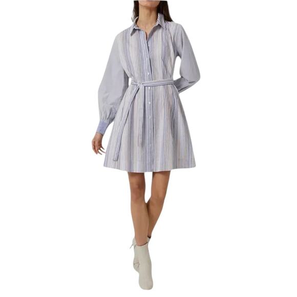 French Connection Womens Cotton Above Knee Shirtdress NEW Size 2 - Picture 1 of 7